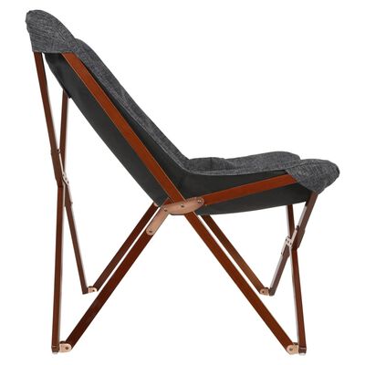 Lesli Living Butterfly Chair 73x85x95 cm Grey and Brown