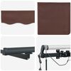 vidaXL Automatic Retractable Awning with LEDs Brown 600x300 cm