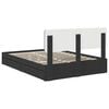 vidaXL Storage Bed with Headboard Black 150 x 200 cm Engineered Wood