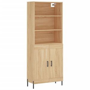 vidaXL Highboard Sonoma Oak 69,5x34x180 cm Engineered Wood