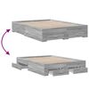 vidaXL Bed Frame with Drawers without Mattress Grey Sonoma 140x190 cm