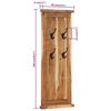 vidaXL Coat Racks 2 pcs Solid Wood Acacia 38x100 cm