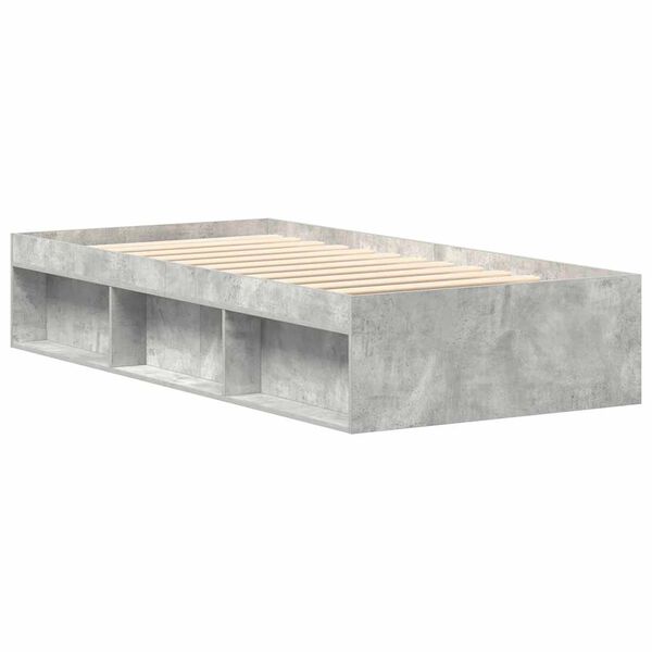 vidaXL Bed Frame without Mattress Concrete Grey 90x190 cm Single