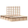 vidaXL Bed Frame Brown 140 x 190 cm Solid Pine Wood