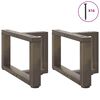 vidaXL Coffee Table Legs T-Shaped&nbsp;2 pcs Black 50x25x(30-31) cm Steel