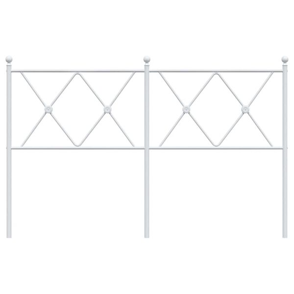 vidaXL Metal Replace Headboard White 137cm