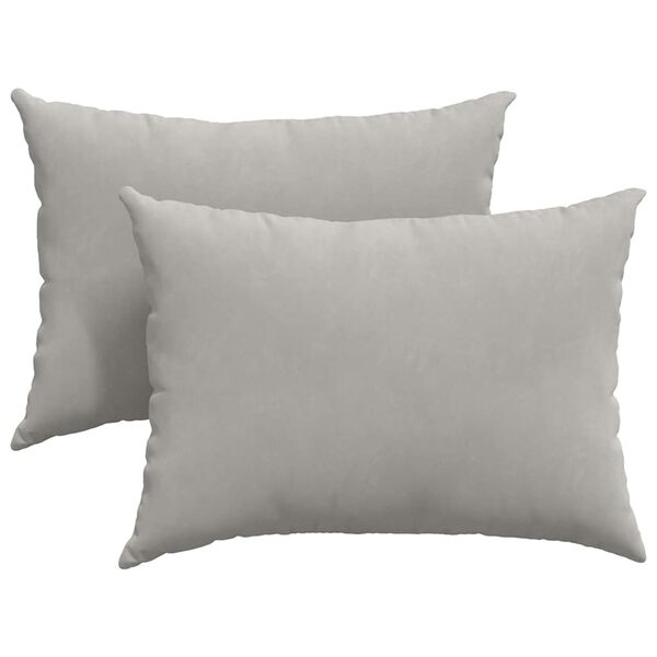 vidaXL Sofa Pillows 2 pcs Light Grey 70 x 50 cm Fabric