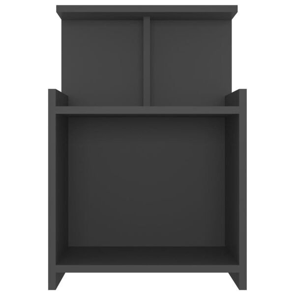 vidaXL Bed Cabinets 2 pcs Grey 40x35x60 cm Engineered Wood