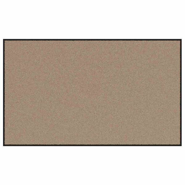 vidaXL Doormat Beige and Black 90 x 150 cm Polypropylene and vinyl