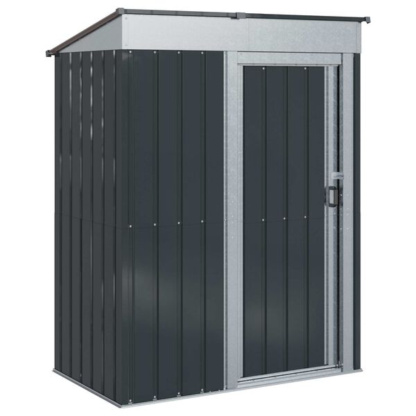 vidaXL Garden Sheds Anthracite 137 x 81 x 180 cm Metal