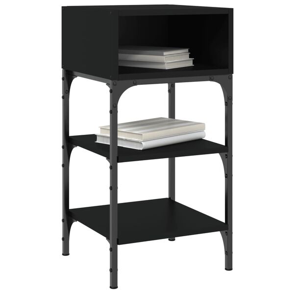 vidaXL Bedside Tables 2 pcs Black 35x34.5x70 cm Engineered Wood