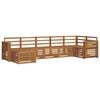 vidaXL Sectional Sofa Set 7 pcs Natural Solid Acacia Wood
