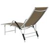 vidaXL Sun Lounger Textilene and Aluminium Taupe