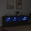 vidaXL Sideboard with LED Lights Black 202x37x67 cm