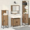 vidaXL Bathroom Furniture Set with Shelf 4 pcs Brown Engineered wood