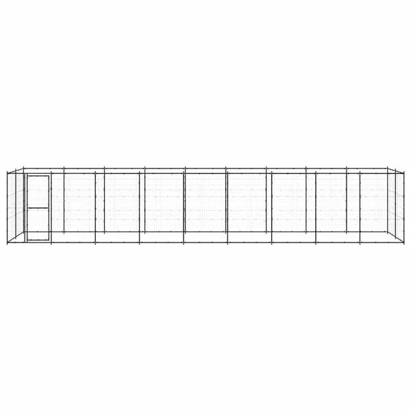 vidaXL Outdoor Dog Kennel Steel 21.78 m²