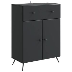 vidaXL Sideboard with Drawer Black 66 x 34.5 x 90 cm Engineered Wood