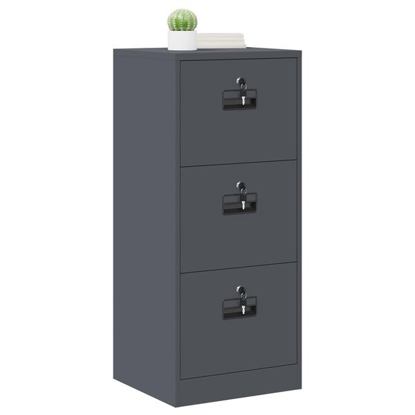 vidaXL File Cabinet Anthracite 45.5 x 42 x 106.5 cm Cold-Rolled Steel