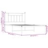 vidaXL Metal Bed Frame without Mattress with Headboard Black 100x200cm