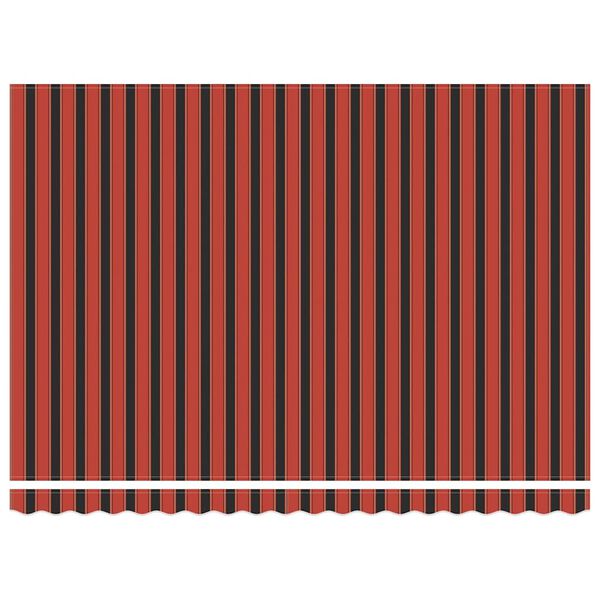 vidaXL Retractable Awning Manual Orange and Black 450 x 300 cm