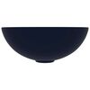 vidaXL Bathroom Sink Ceramic Dark Blue Round