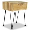 vidaXL Bedside Cabinet 40x30x50 cm Solid Teak