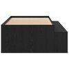 vidaXL Bed Frame with Drawer Black Oak 80 x 200 cm Engineered Wood