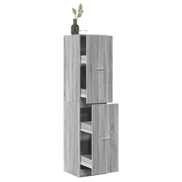 vidaXL Apothecary Cabinet&nbsp;Grey Sonoma 40x41x174.5 cm Engineered Wood