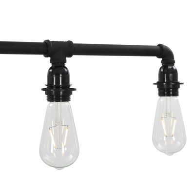 vidaXL Ceiling Lamp Black 5 x E27 Bulbs