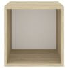 vidaXL Wall Cabinets 4 pcs White and Sonoma Oak 37x37x37 cm Engineered Wood