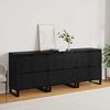 vidaXL Sideboard 3 pcs Black Oak 60 x 35 x 70 cm