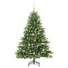 vidaXL Artificial Christmas Tree with 150 LEDs Green 150 cm PE and PVC