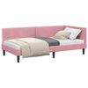 vidaXL Corner Bed Frame with Headboard Pink 80 cm x 200 cm Velvet