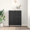 vidaXL Sideboard Black Oak 69.5 x 34 x 90 cm Engineered Wood and Iron