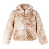 vidaXL Kids' Coat Faux Fur Cognac 92