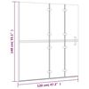 vidaXL Folding Shower Enclosure ESG 120x140 cm White