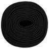 vidaXL Work Rope Black 6 mm 250 m Polyester
