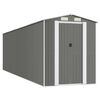 vidaXL Garden Shed Light Grey 192x689x223 cm Galvanised Steel