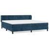 vidaXL Box Spring Bed with Mattress Dark Blue 200x200 cm Velvet