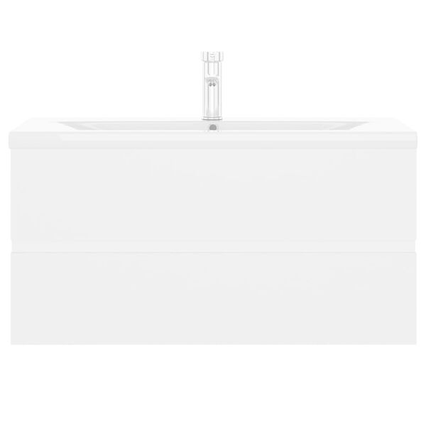 vidaXL Sink Cabinet with Built-in Basin White Engineered Wood