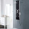 vidaXL Shower Panel Unit Glass 25x44.6x130 cm Black