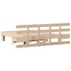 vidaXL Bed Frame with Headboard Brown 135 x 190 cm Solid Pine Wood