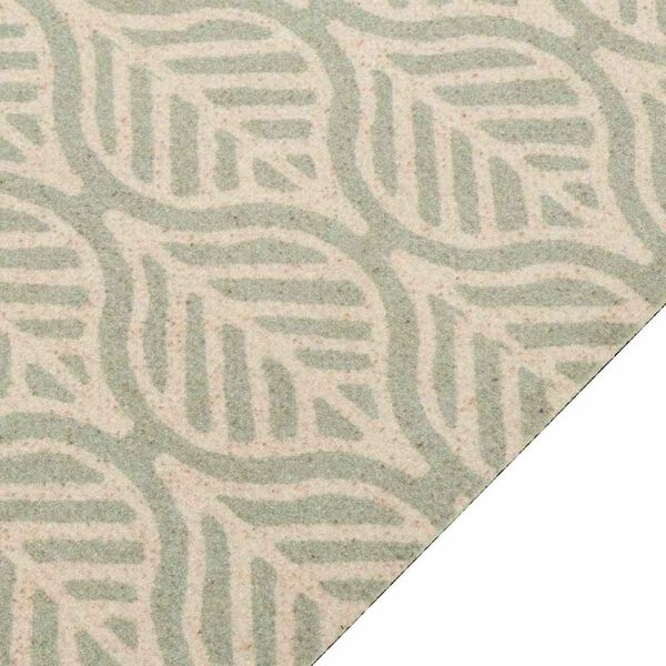 vidaXL Kitchen Rug Washable Leaves 60x180 cm Velvet