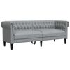 vidaXL Living Room Couch 2 pcs Light Grey Fabric