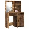 vidaXL Dressing Table Set with Drawer 2 pcs Old Wood Engineered Wood