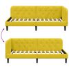 vidaXL Corner Bed Frame with Headboard Yellow 100 x 200 cm Velvet