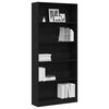 vidaXL Bookcase Black Oak 80x24x176 cm Engineered Wood