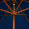 vidaXL Garden Parasol with Wooden Pole Blue 200x300 cm
