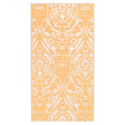 vidaXL Outdoor Carpet Orange and White 120x180 cm PP