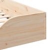vidaXL Bed Frame Brown 80 x 200 cm Solid Pine Wood